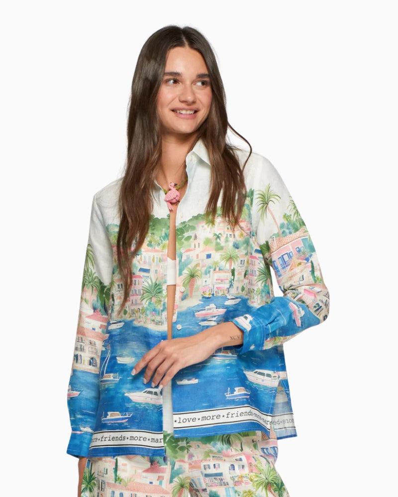 Vilagallo Puerto Banús shirt multi print front view