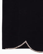 Vilagallo Scallop Edge Top black diamante trim detail