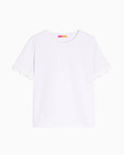 Vilagallo white lace sleeve T-shirt flat product image