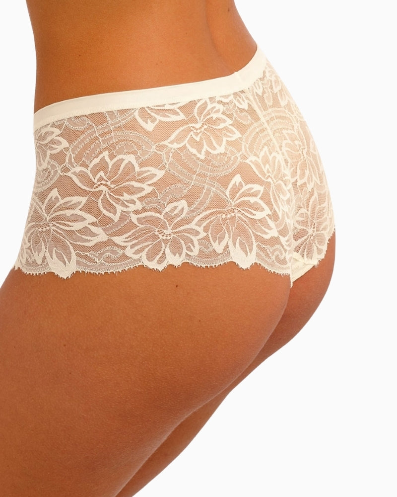 Wacoal Abellia lace short side view Gardenia – Áines Boutique