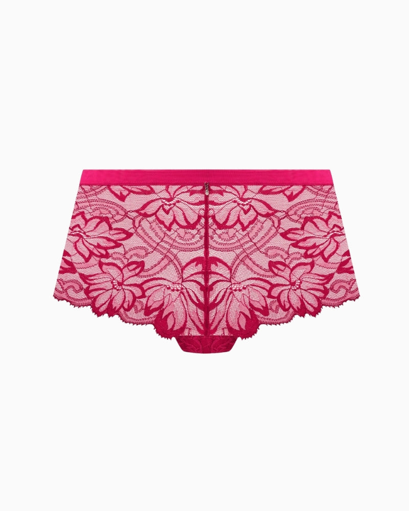 Wacoal Abellia Short in Vivacious Pink flat lay front view