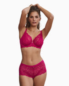 Wacoal Abellia Short in Vivacious Pink front view on model