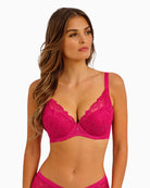 Wacoal Abellia plunge bra pink front view
