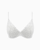 Wacoal Raffine Plunge Bra in white front view