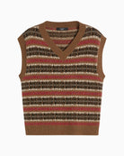 Front view of Fleres gilet showing sleeveless design and soft texture