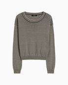 Weekend Max Mara Giovane cotton jumper navy front view  – Áines Boutique