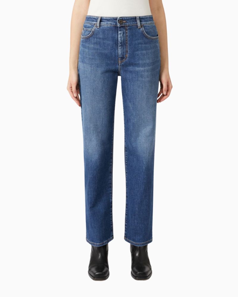 Weekend Max Mara straight-leg jeans in organic stretch denim with relaxed fit