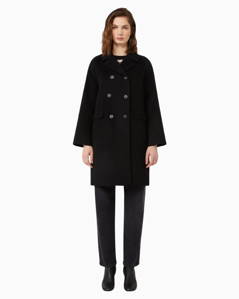 Weekend Max Mara Zolfo coat styled with tailored trousers for an elegant winter look