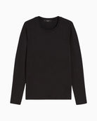 Front view of figure-hugging Multie T-shirt with long sleeves