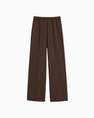 Front view of Petra trousers showing elastic waistband and crease detail