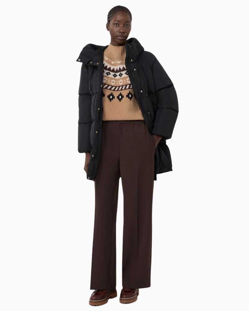 Weekend Max Mara straight leg Petra trousers styled with loafers and blouse