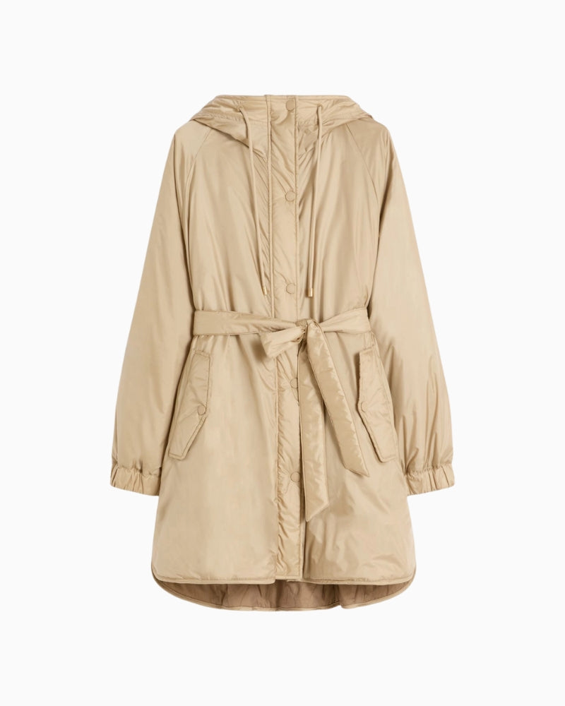 Weekend Max Mara Veranda reversible parka beige front view – Áines Boutique