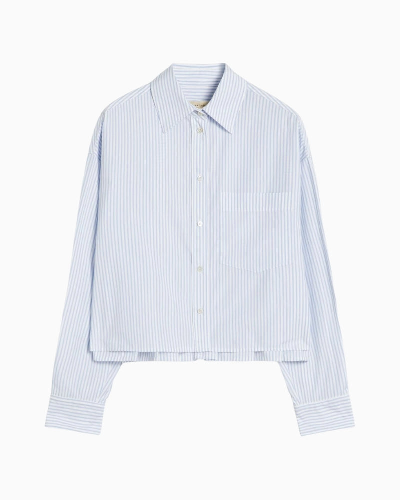Weekend Max Mara Deden shirt light blue product view on white background – Áines Boutique