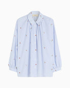 Weekend Max Mara poplin embroidered shirt product front on white background – Áines Boutique