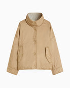 Weekend Max Mara Smalto reversible jacket hazelnut product view on white background – Áines Boutique