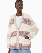 Weekend Max Mara Tritone cardigan sand close-up knit texture detail – Áines Boutique