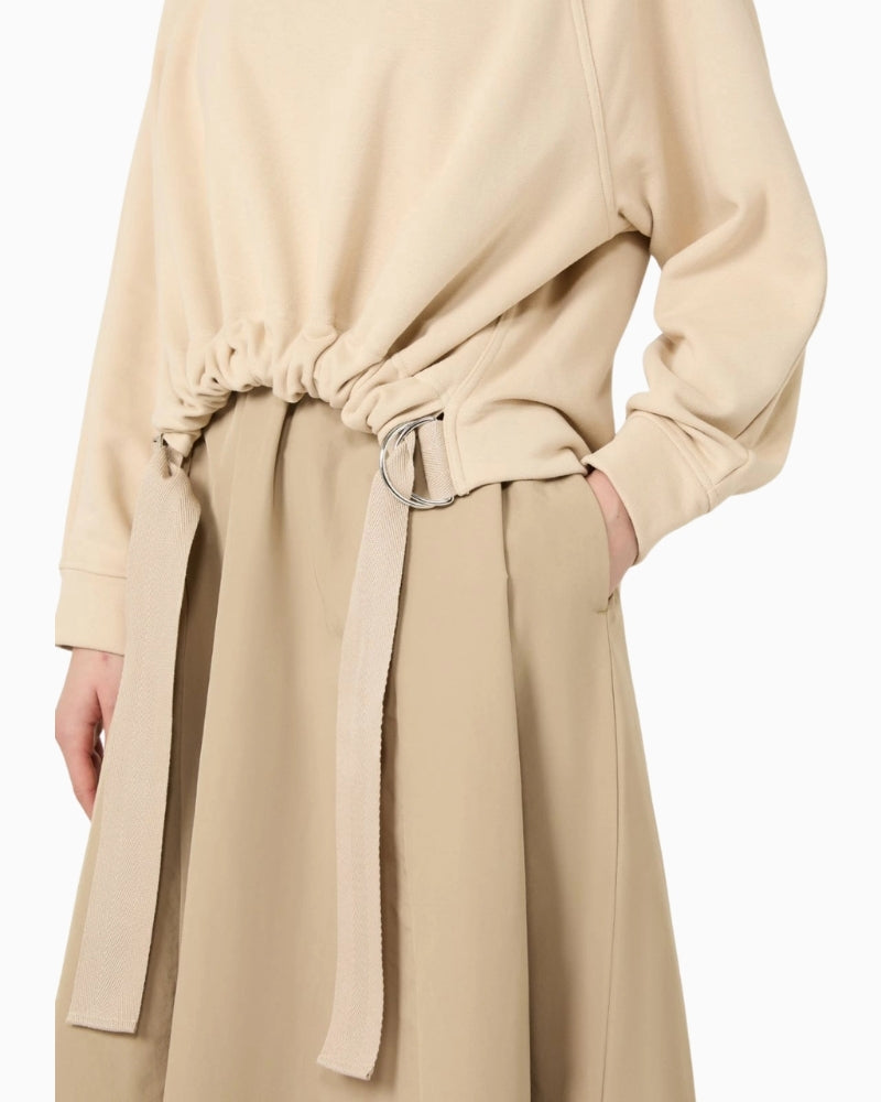 Weekend Max Mara sweatshirt gathered hem ribbon detail – Áines Boutique