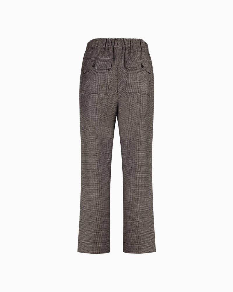 Back view showing straight-leg tailored fit