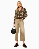 Weekend Max Mara Abile Wool Cardigan in Brown styled view