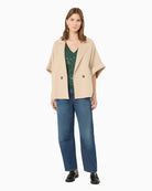 Weekend Max Mara Barrel-Leg Denim Jeans in Dark Denim pocket detail
