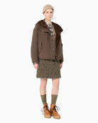 Weekend Max Mara Checked Flannel Shirt in Brown styled view