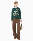 Weekend Max Mara Cotton Drill Trousers in Brown styled view
