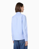 Weekend Max Mara Cotton Oxford Shirt in Light Blue back view