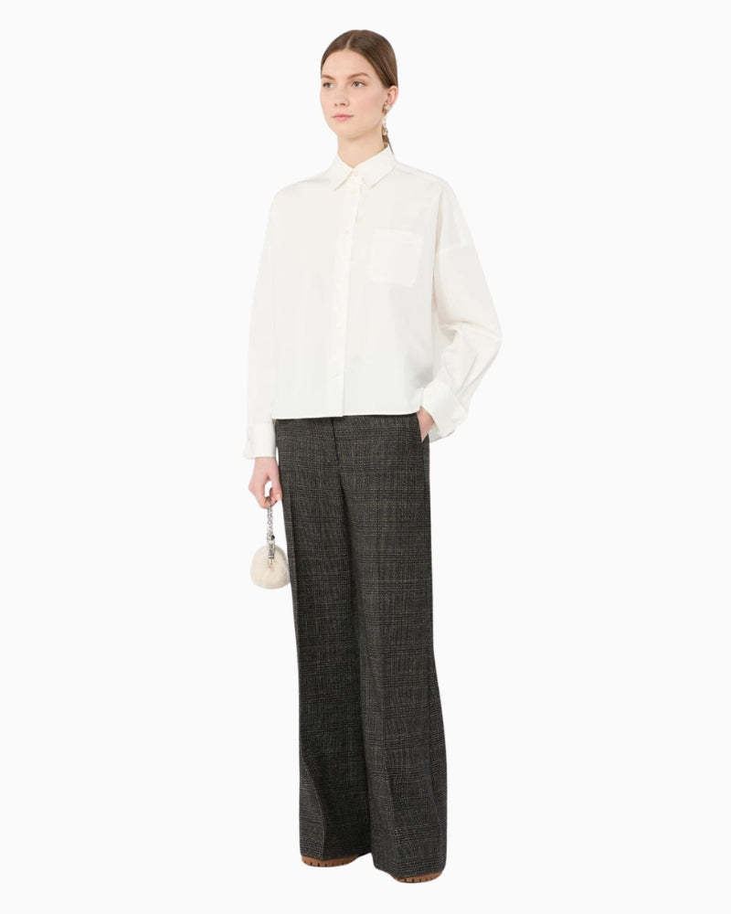 Weekend Max Mara Cotton Poplin Shirt in White styled view