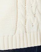 Weekend Max Mara Cotton Yarn Gilet in Ecru cable-knit detail