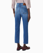 Weekend Max Mara Cropped Jeans in navy back view