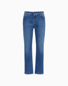 Weekend Max Mara Cropped Jeans in navy cropped leg detail