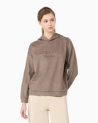 Weekend Max Mara Hooded Sweatshirt in brown front view