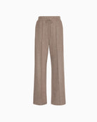 Weekend Max Mara Jersey Drap Trousers in Brown centre-front rib detail
