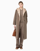 Weekend Max Mara Jersey Drap Trousers in Brown styled view