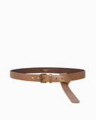 Weekend Max Mara Leather Belt in Tobacco full product view