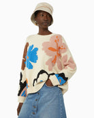 Weekend Max Mara patterned cotton knit multicolour, rib trim detail – Áines Boutique