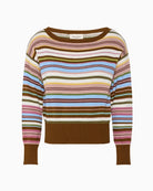 Weekend Max Mara Pure Cotton Yarn Sweater in Multicolour fabric detail