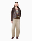 Weekend Max Mara Pure Cotton Yarn Sweater in Multicolour styled view