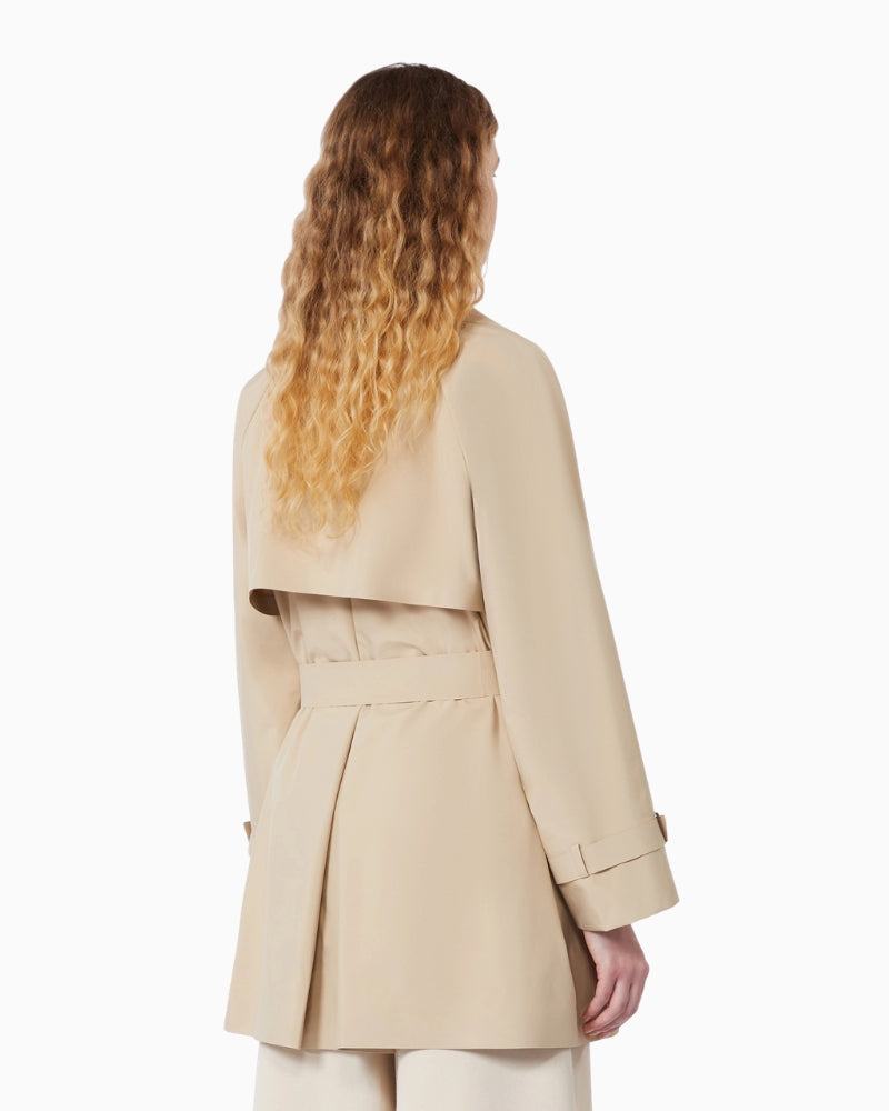 Weekend Max Mara Short Trench Coat in Beige back view