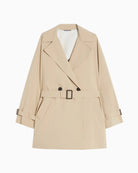 Weekend Max Mara Short Trench Coat in Beige belt detail