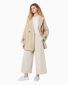 Weekend Max Mara Short Trench Coat in Beige lapel detail