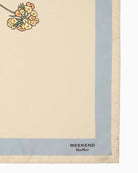 Weekend Max Mara Silk Twill Scarf in Multi logo detail