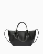 Weekend Max Mara Small Leather Tote Bag in black back view