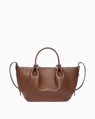 Weekend Max Mara Small Leather Tote Bag in brown back view