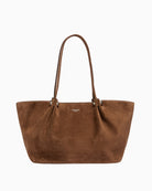 Weekend Max Mara Suede Tote Bag in brown front view
