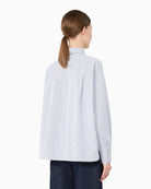 Weekend Max Mara Technical Twill and Cotton Poplin Shirt in Khaki back view