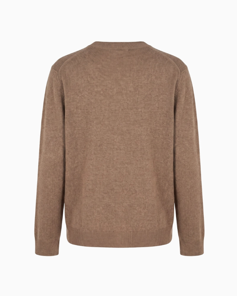 Weekend Max Mara WKDeco Wool & Cashmere Sweater in light brown back view