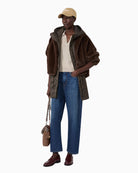 Weekend Max Mara Water-Repellent Twill Padded Gilet in Mud Brown styled view
