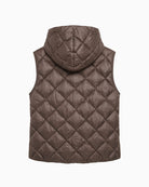 Weekend Max Mara Water Repellent Padded Gilet in brown back view