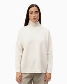 Weekend Max Mara Wool Turtleneck Jumper in Ivory sleeve and cuff detail